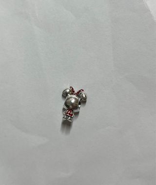 Charm Minnie Mouse Disney Plata y Rojo