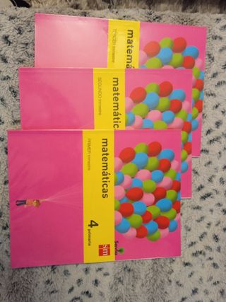  Libros trimestrales Matemáticas sm Savia. 4 EPO
