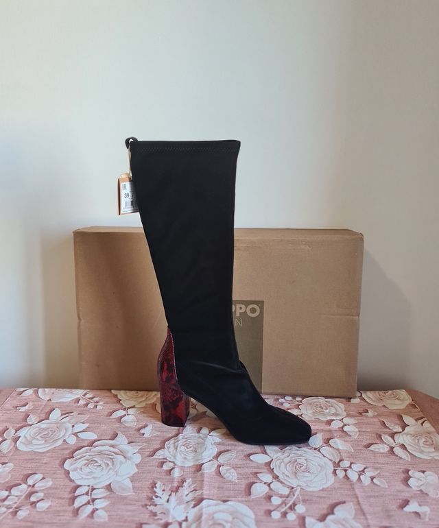 Stivale al ginocchio Gioseppo Nero Tg.39 Ecopelle