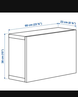 Módulo IKEA Besta negro con puerta brillante