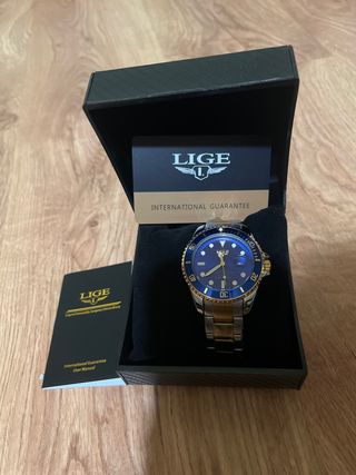 Reloj LIGE Hombre Azul y Dorado