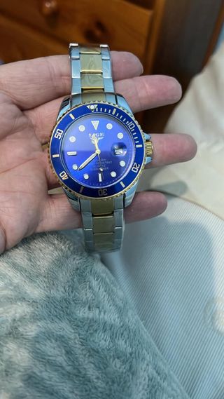 Reloj LIGE Hombre Azul y Dorado