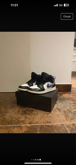 Scarpe Jordan 1 High Blu e Bianche