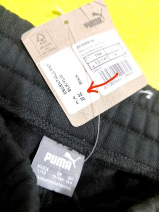 Pantalones Puma negros Talla S