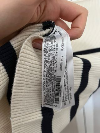 Camiseta Zara Rayas Blancas y Negras