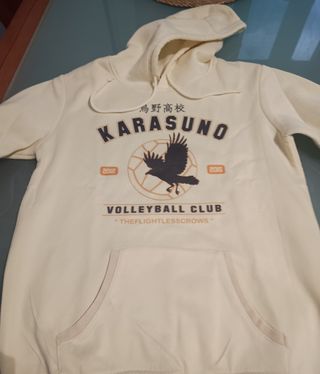 Sudadera Karasuno Haikyuu Beige