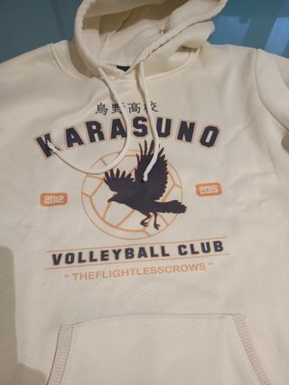 Sudadera Karasuno Haikyuu Beige
