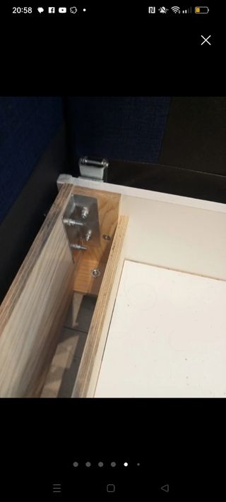 Sofá-cama azul 3 cuerpos