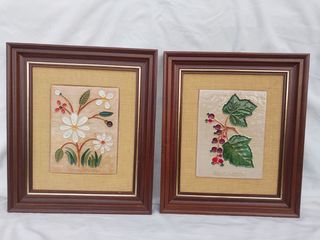 Quadri in ceramica con cornice in legno