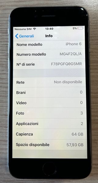 iPhone 6 Grigio 64 GB
