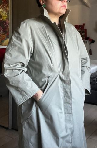 Trench Coat Vintage Unisex Talla Unica senza cinta
