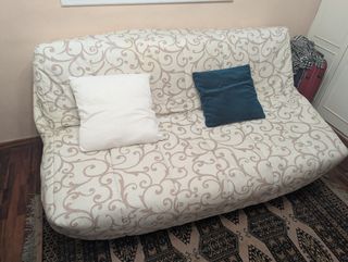 Sofá Cama Clic Clac Beige y Turquesa