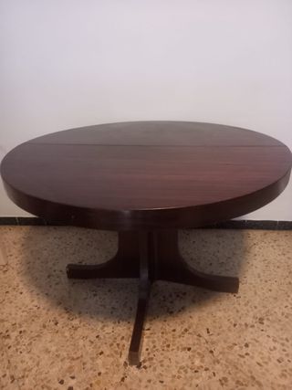 Mesa comedor redonda, marron