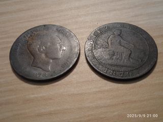 Lote de 8 monedas muy antiguas de España