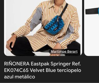 Riñonera Eastpak Terciopelo Azul