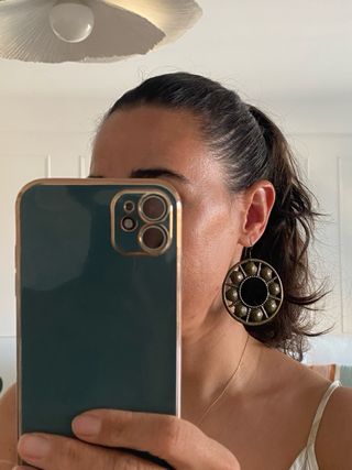 Pendientes largos dorados