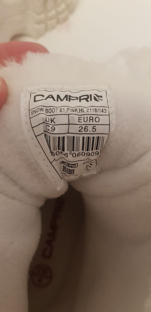 Botas de nieve rosas para niña