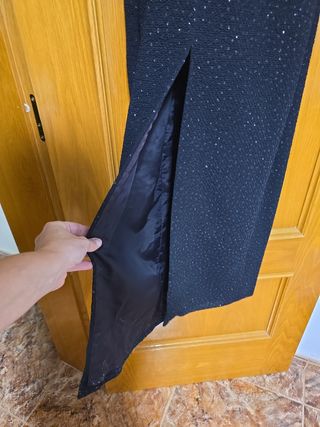 Vestido fiesta negro tirantes finos