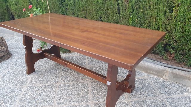 Mesa comedor madera maciza rústica