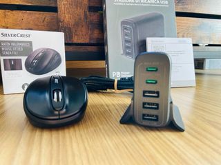 Lote Base USB + Ratón Inalámbrico - Nuevos