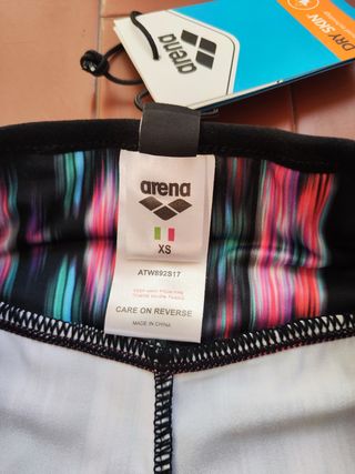 Arena corsaro leggings donna XS nero fantasia fluo