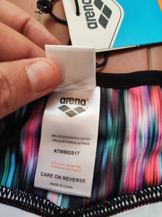 Arena corsaro leggings donna XS nero fantasia fluo