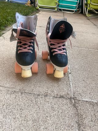 Patines Oxelo negros y rosas