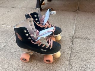 Patines Oxelo negros y rosas