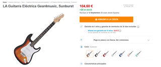 Guitarra Eléctrica Stratocaster SSS