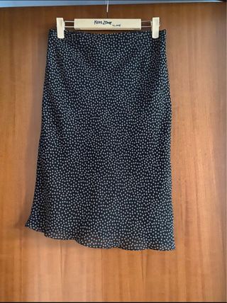 Gonna Stefanel nera fantasia pois taglia S