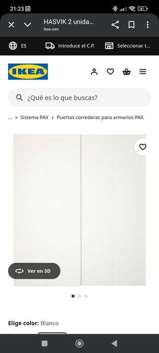 Puertas correderas Hasvik blancas