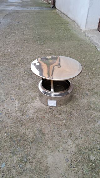 Sombrerete caperuza para chimenea inoxidable de 23