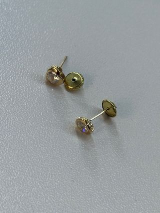 Pendientes Corazón Oro 18k con Circonita