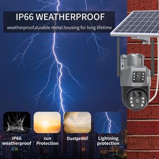 Cámara Vigilancia Solar Domo inalámbrica de 4MP 4G