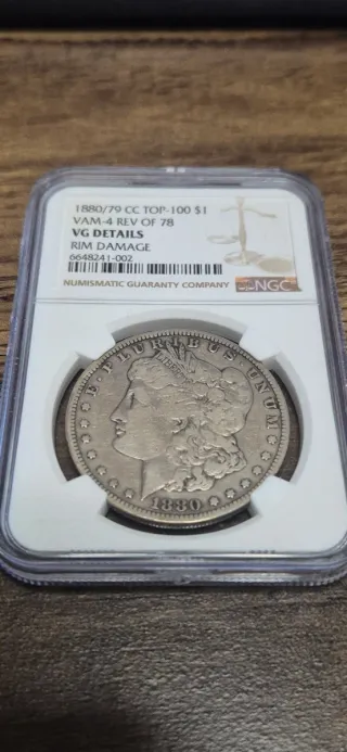 Moneda Plata Morgan 1880 CC Carson City