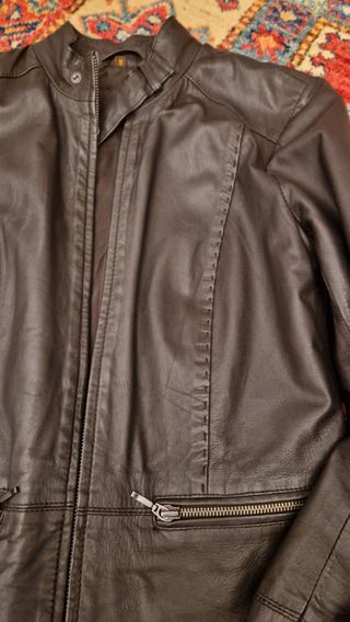 Giubbino in pelle donna marrone