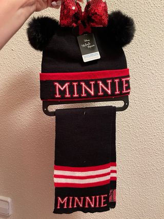 Conjunto Minnie Mouse Gorro y Bufanda