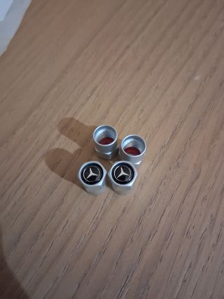 Tapones Válvula Mercedes Plateados