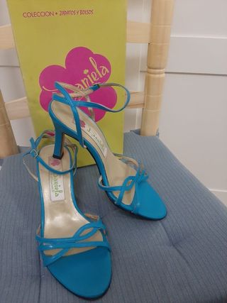Sandalias Daniela de Amante Azul Tacon