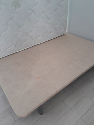Colchón Visco Aloe Vera 135cm + Base Tapizada