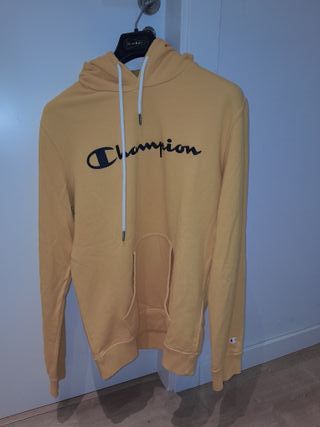 Sudadera Champion niño amarilla, talla M