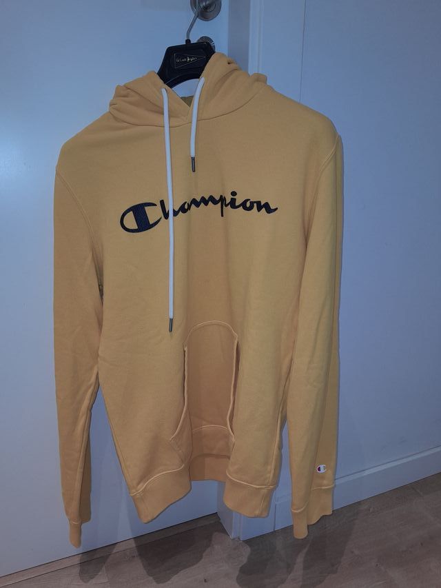 Sudadera Champion niño amarilla, talla M