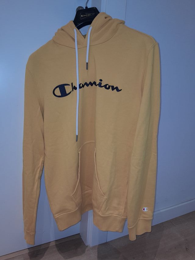 Sudadera Champion niño amarilla, talla M