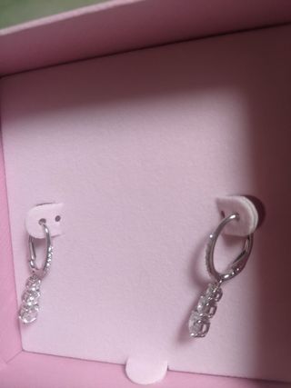 Pendientes Aro Swarovski Plata