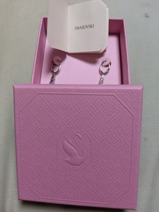 Pendientes Aro Swarovski Plata