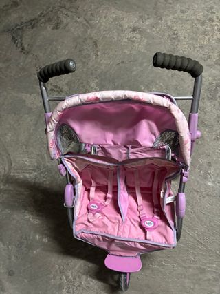 Cochecito Muñecas Baby Born Doble Rosa