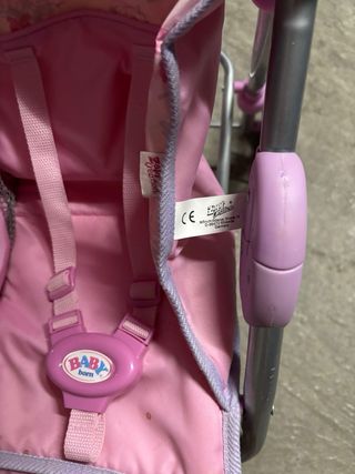 Cochecito Muñecas Baby Born Doble Rosa