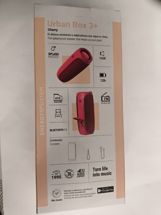 Energy Sistem Urban Box 3+ Altavoz Bluetooth Rojo