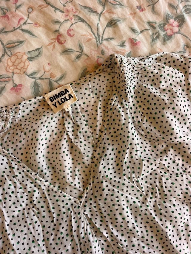 Blusa Bimba y Lola lunares verde