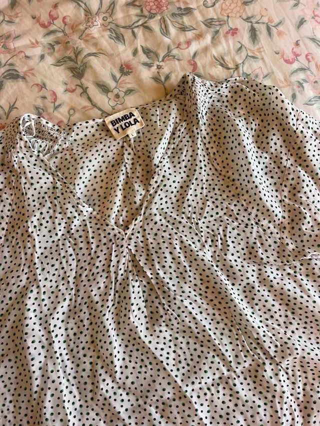 Blusa Bimba y Lola lunares verde